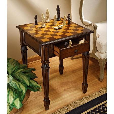 DESIGN TOSCANO Walpole Manor Gaming Chess Table DE302